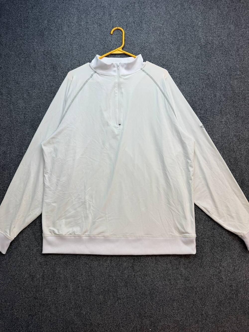 FootJoy Mens XL White LPGA International Golf 1/4 Zip Long Sleeve Pullover